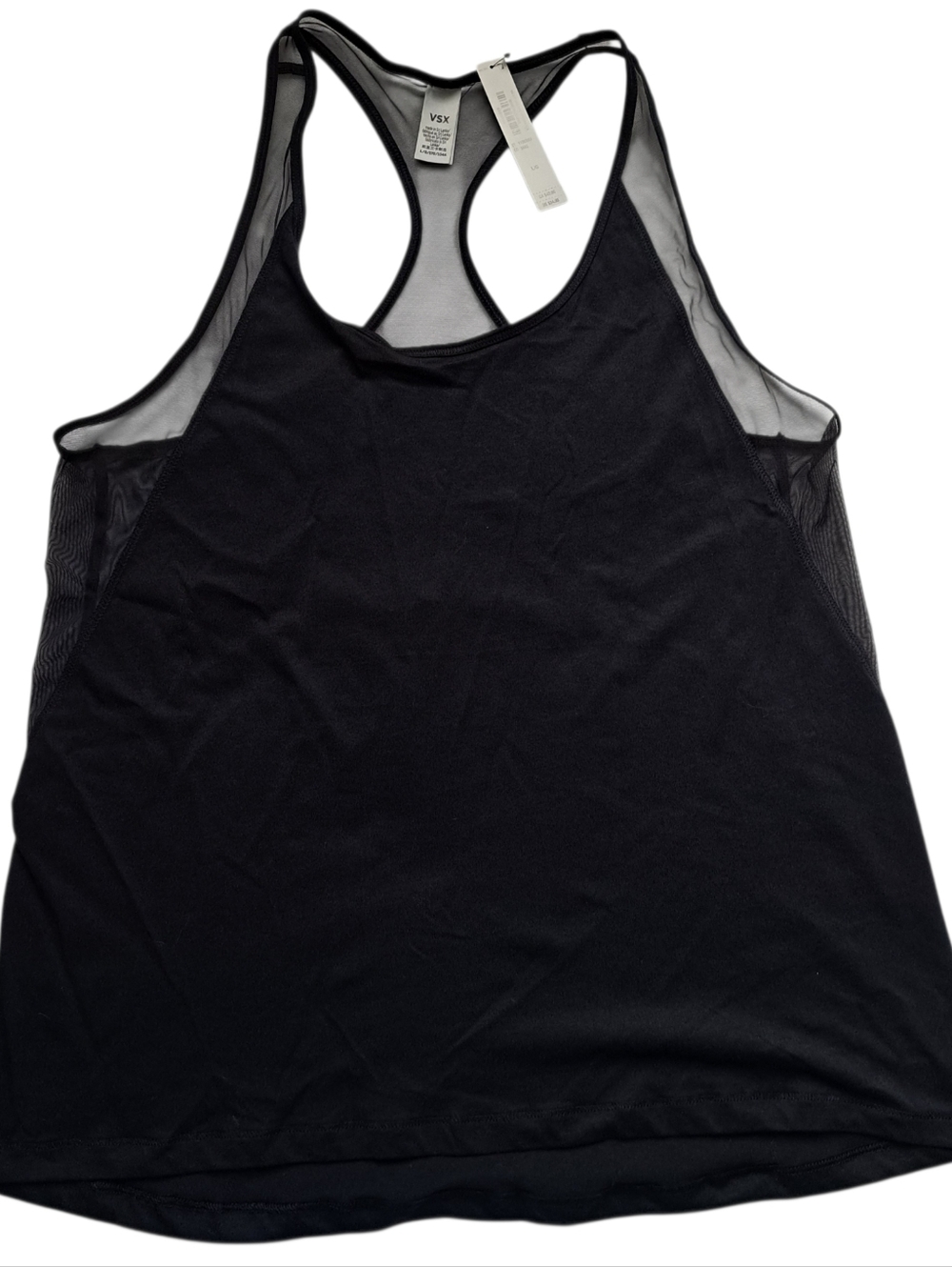 Victoria's Secret Black Mesh-Back Racer Tank